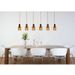 Lucide TOLEDO Hanglamp 3xE27/60W Koper / Amber glas