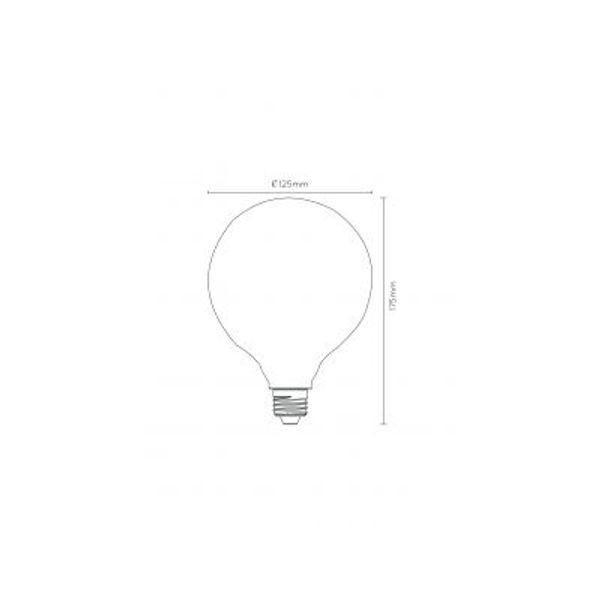 Lucide G125 - Filament lamp - Ø 12,5 cm - LED Dimb. - E27 - 1x8W 2700K - 3 StepDim - Opaal Lucide