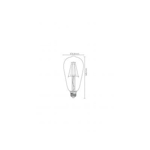 Lucide ST64 - Filament lamp - Ø 6,4 cm - LED Dimb. - E27 - 1x5W 2700K - Transparant Lucide