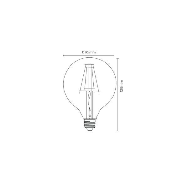 Lucide G95 - Filament lamp - Ø 9,5 cm - LED Dimb. - E27 - 1x5W 2700K - Transparant Lucide