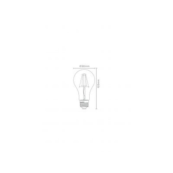 Lucide A60 - Filament lamp - Ø 6 cm - LED Dimb. - E27 - 1x5W 2700K - mat Lucide