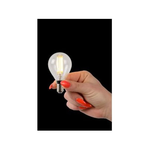 Lucide P45 - Filament lamp - Ø 4,5 cm - LED Dimb. - E14 - 1x4W 2700K - Transparant Lucide