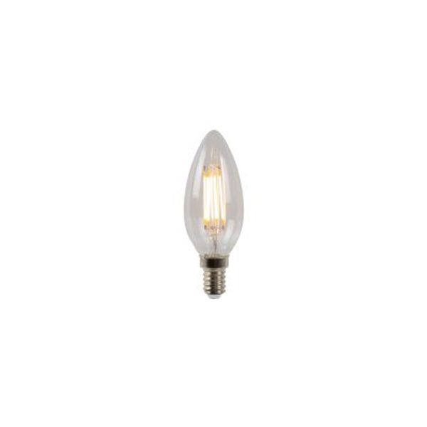 Lucide C35 - Filament lamp - Ø 3,5 cm - LED Dimb. - E14 - 1x4W 2700K - Transparant Lucide