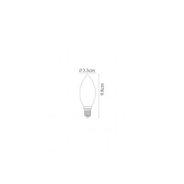 Lucide C35 - Filament lamp - Ø 3,5 cm - LED Dimb. - E14 - 1x4W 2700K - Transparant Lucide