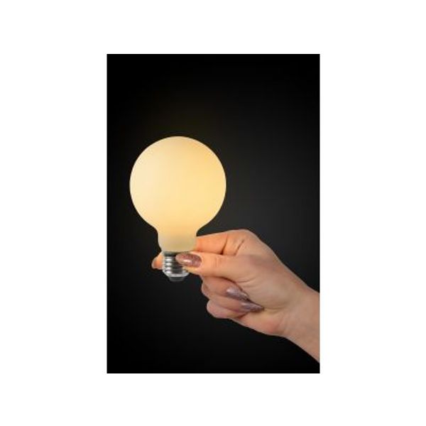 Lucide G80 - Filament lamp - Ø 8 cm - LED Dimb. - E27 - 1x5W 2700K - Opaal