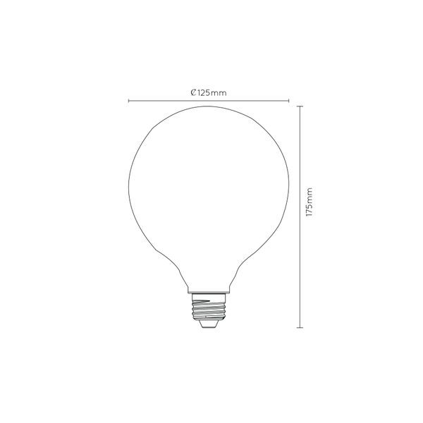 Lucide G125 - Filament lamp - Ø 12,5 cm - LED Dimb. - E27 - 1x5W 2700K - Opaal Lucide