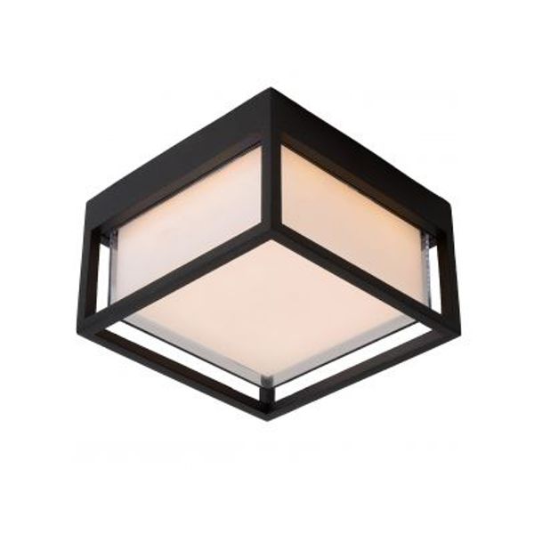 Lucide SINGA LED - Wandlamp Buiten - LED - 1x10W 2700K - IP54 - Zwart Lucide