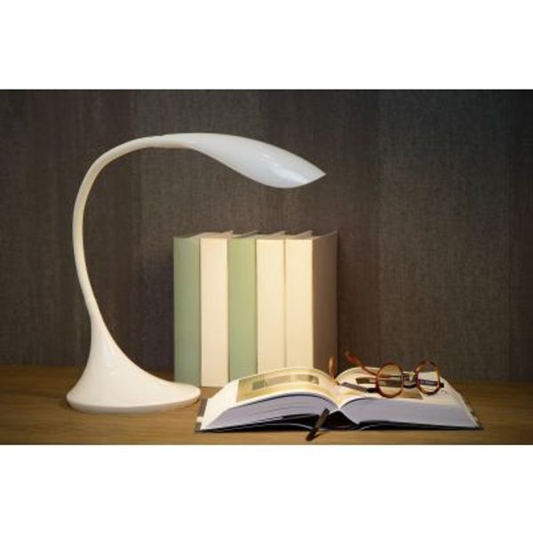 Lucide EMIL - Bureaulamp - Ø 17 cm - LED Dimb. - 1x6W 3000K - Wit Lucide