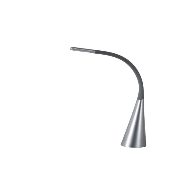 Lucide GOOSY LED - Bureaulamp - Ø 11 cm - LED Dimb. - 1x12W 3000K - Met USB oplaadpunt - Grijs Lucide