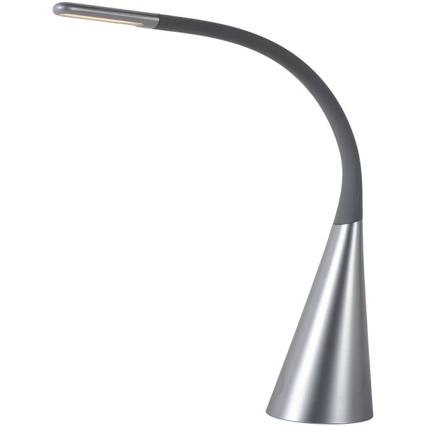 Lucide GOOSY LED - Bureaulamp - Ø 11 cm - LED Dimb. - 1x12W 3000K - Met USB oplaadpunt - Grijs Lucide