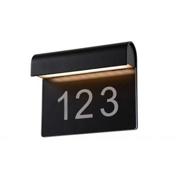 Lucide THESI LED - Wandlamp Buiten - LED - 1x8W 3000K - IP54 - Zwart Lucide