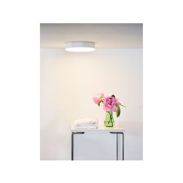 Lucide CERES-LED - Plafonnière Badkamer - Ø 21,5 cm - LED Dimb. - 1x30W 3000K - IP44 - Wit Lucide