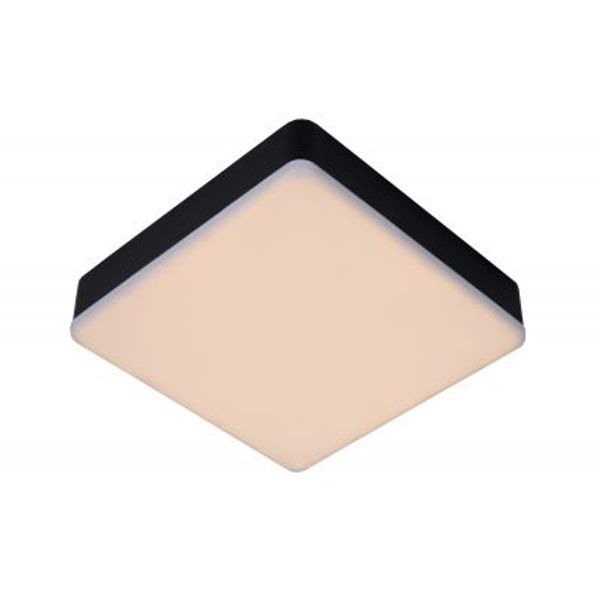 Lucide CERES-LED - Plafonnière Badkamer - LED Dimb. - 1x30W 3000K - IP44 - Zwart Lucide