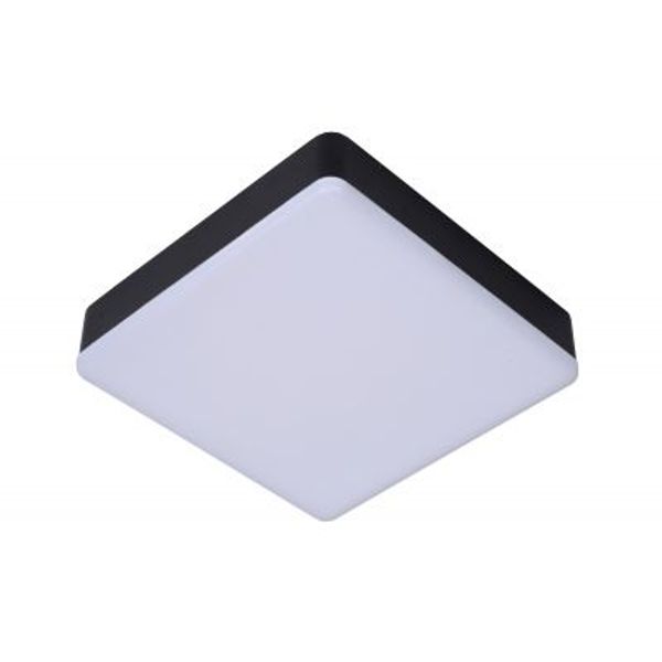 Lucide CERES-LED - Plafonnière Badkamer - LED Dimb. - 1x30W 3000K - IP44 - Zwart Lucide