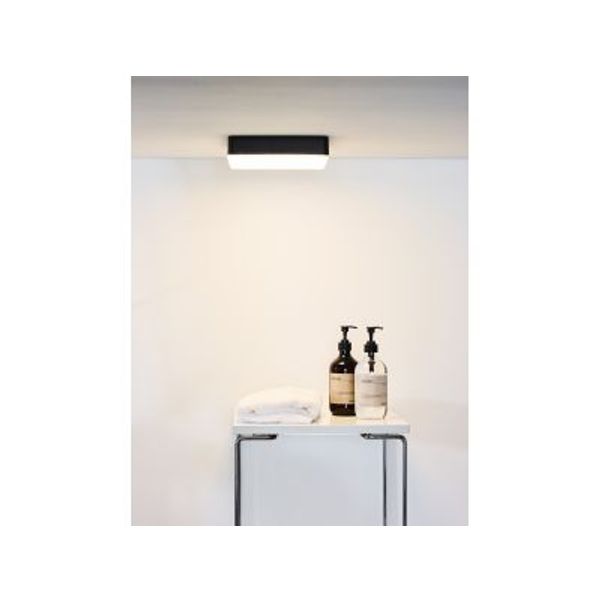 Lucide CERES-LED - Plafonnière Badkamer - LED Dimb. - 1x30W 3000K - IP44 - Zwart Lucide