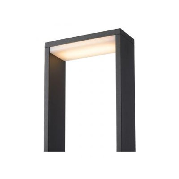 Lucide GOA - Sokkellamp Buiten - LED - 1x10W 3000K - IP54 - Antraciet Lucide