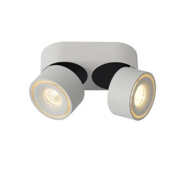 Lucide YUMIKO - Plafondspot - Ø 7,8 cm - LED Dimb. - 2x10W 2700K - Wit Lucide