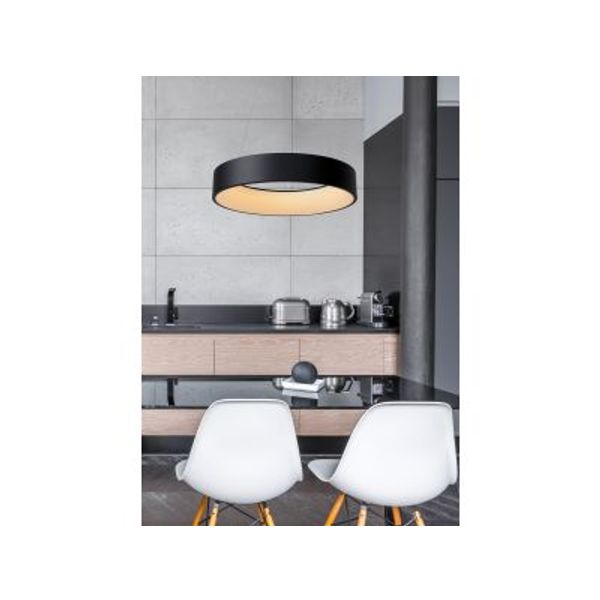 Lucide TALOWE LED - Hanglamp - Ø 60 cm - LED Dimb. - 1x42W 3000K - Zwart Lucide