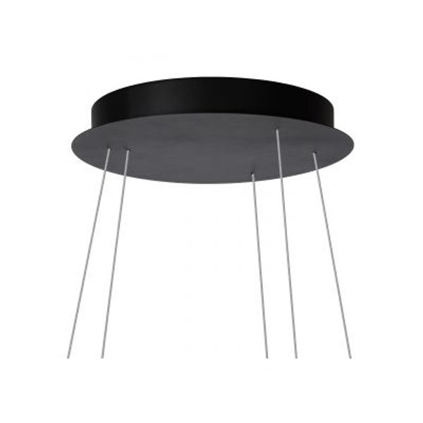 Lucide TRINITI - Hanglamp - Ø 80 cm - LED Dimb. - 1x125W 3000K - Zwart Lucide