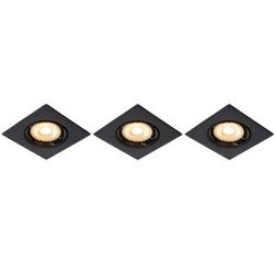 Lucide FOCUS - Inbouwspot - LED Dimb. - GU10 - 3x5W 3000K - Zwart - Set van 3 Lucide