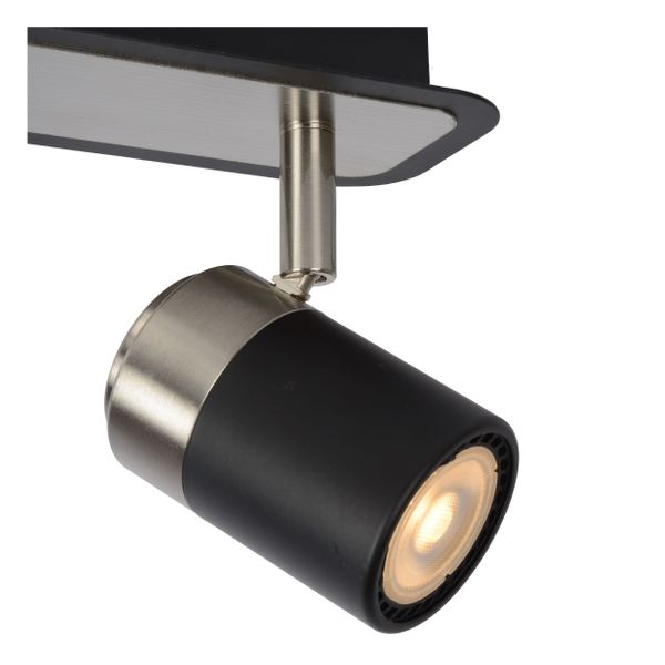 Lucide LENNERT - Plafondspot - LED Dimb. - GU10 - 3x5W 3000K - Zwart Lucide