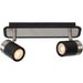 Lucide LENNERT - Plafondspot - LED Dimb. - GU10 - 2x5W 3000K - Zwart Lucide