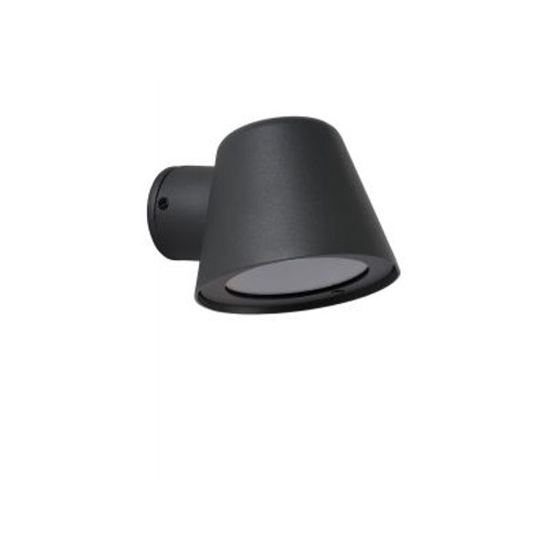 Lucide DINGO-LED - Wandlamp Buiten - LED Dimb. - GU10 - 1x5W 3000K - IP44 - Antraciet Lucide