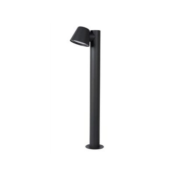 Lucide DINGO-LED - Sokkellamp Buiten - Ø 11,5 cm - LED Dimb. - GU10 - 1x5W 3000K - IP44 - Antraciet Lucide