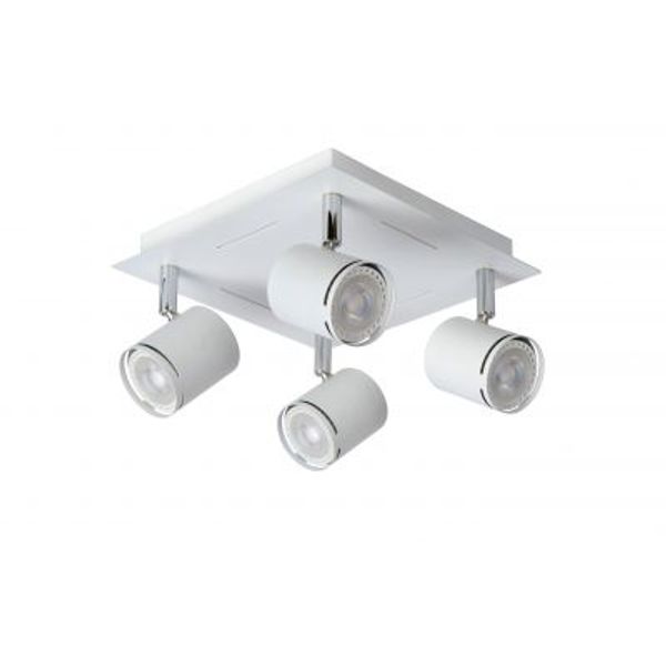 Lucide RILOU - Plafondspot - LED Dimb. - GU10 - 4x5W 3000K - Wit Lucide