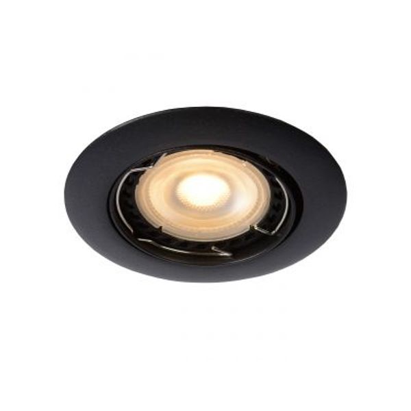 Lucide FOCUS - Inbouwspot - Ø 8,1 cm - LED Dimb. - GU10 - 3x5W 3000K - Zwart - Set van 3 Lucide