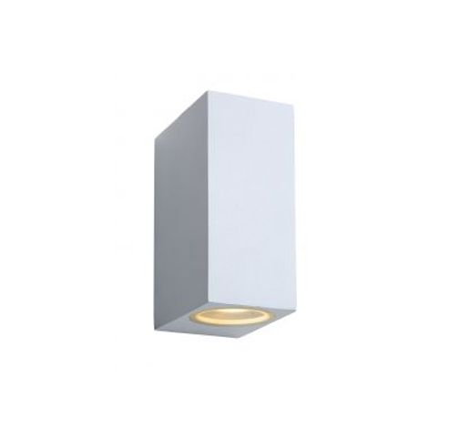 ZORA-LED - Wandspot Buiten - LED Dimb. - GU10 - 2x5W 3000K - IP44 - Wit Lucide  Lucide