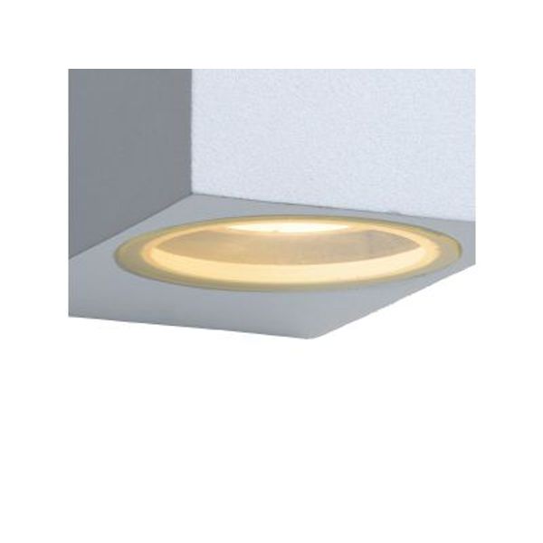 Lucide ZORA-LED - Wandspot Buiten - LED Dimb. - GU10 - 2x5W 3000K - IP44 - Wit Lucide