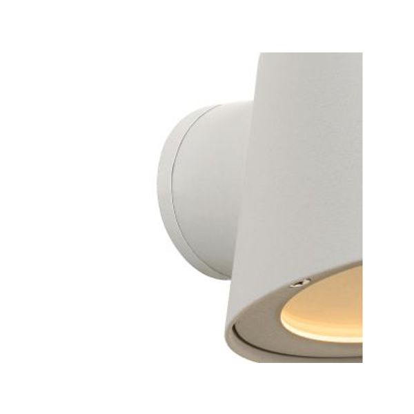 Lucide DINGO-LED - Wandlamp Buiten - LED Dimb. - GU10 - 1x5W 3000K - IP44 - Wit Lucide