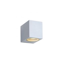 Lucide ZORA-LED - Wandspot Buiten - LED Dimb. - GU10 - 1x5W 3000K - IP44 - Wit Lucide