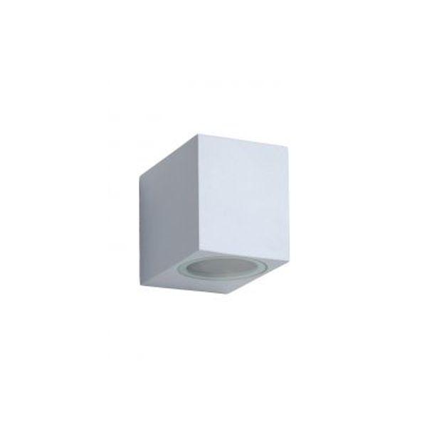 Lucide ZORA-LED - Wandspot Buiten - LED Dimb. - GU10 - 1x5W 3000K - IP44 - Wit Lucide