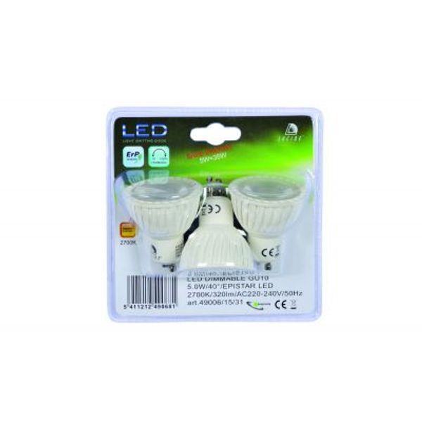 Lucide MR16 - Led lamp - Ø 5 cm - LED Dimb. - GU10 - 3x5W 3000K - Wit Lucide