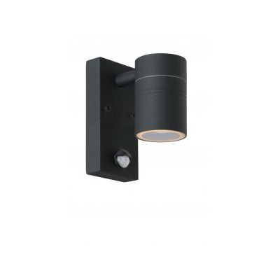 ARNE-LED - Wandspot Buiten - Ø 6,3 cm - LED - GU10 - 1x5W 2700K - IP44 - Zwart Lucide  Lucide