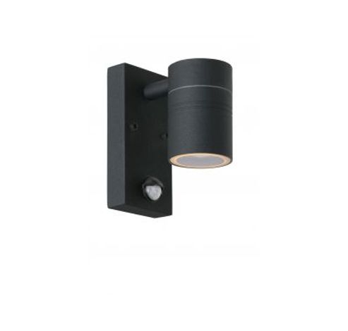 ARNE-LED - Wandspot Buiten - Ø 6,3 cm - LED - GU10 - 1x5W 2700K - IP44 - Zwart Lucide  Lucide