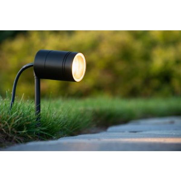 Lucide ARNE-LED - Tuinspot Buiten - Ø 6,3 cm - LED - GU10 - 1x5W 2700K - IP44 - Zwart Lucide