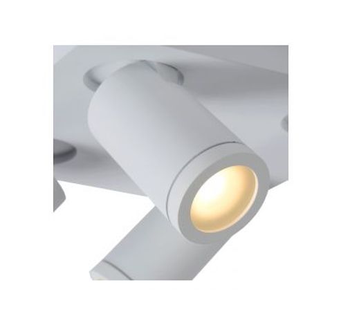 TAYLOR - Plafondspot Badkamer - LED Dim to warm - GU10 - 4x5W 2200K/3000K - IP44 - Wit Lucide  Lucide