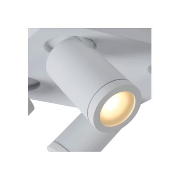 Lucide TAYLOR - Plafondspot Badkamer - LED Dim to warm - GU10 - 4x5W 2200K/3000K - IP44 - Wit Lucide