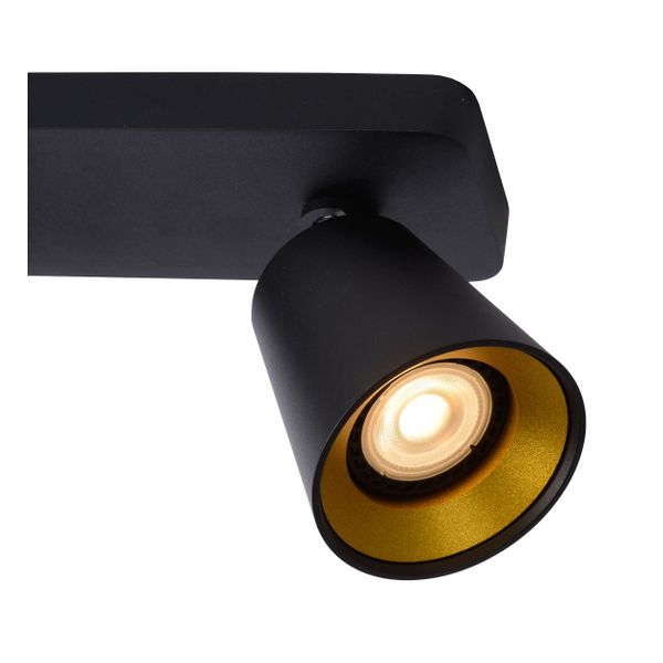 Lucide TURNON - Plafondspot - LED Dim to warm - GU10 - 3x5W 2200K/3000K - Zwart Lucide