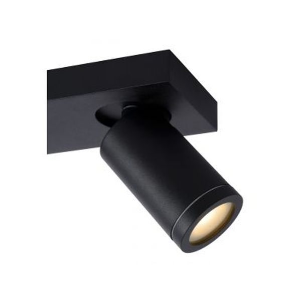 Lucide TAYLOR - Plafondspot Badkamer - LED Dim to warm - GU10 - 3x5W 2200K/3000K - IP44 - Zwart Lucide