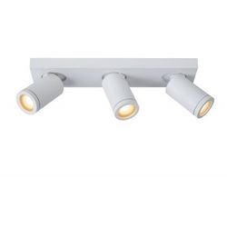 Lucide TAYLOR - Plafondspot Badkamer - LED Dim to warm - GU10 - 3x5W 2200K/3000K - IP44 - Wit Lucide