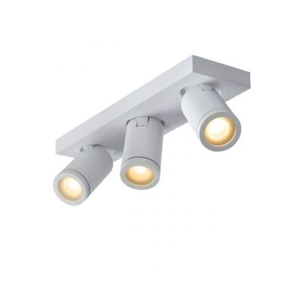 Lucide TAYLOR - Plafondspot Badkamer - LED Dim to warm - GU10 - 3x5W 2200K/3000K - IP44 - Wit Lucide