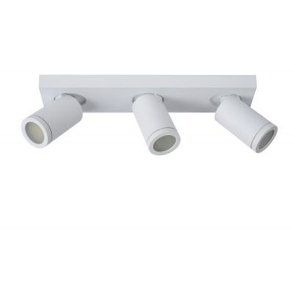 Lucide TAYLOR - Plafondspot Badkamer - LED Dim to warm - GU10 - 3x5W 2200K/3000K - IP44 - Wit Lucide