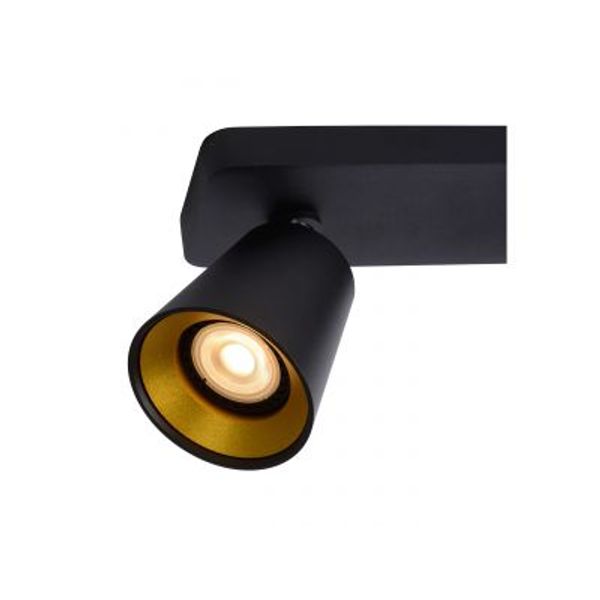 Lucide TURNON - Plafondspot - LED Dim to warm - GU10 - 2x5W 2200K/3000K - Zwart Lucide