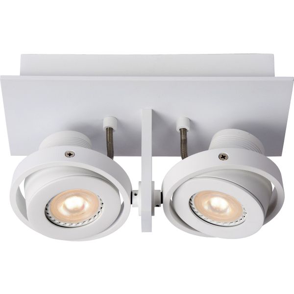 Lucide LANDA - Plafondspot - LED Dim to warm - GU10 - 2x5W 2200K/3000K - Wit Lucide