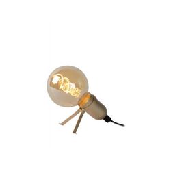 Lucide PUKKI - Tafellamp - LED - E27 - 1x5W 2200K - Mat Goud / Messing Lucide