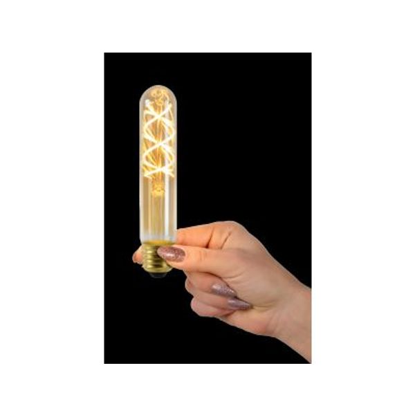 Lucide T32 - Filament lamp - Ø 3,2 cm - LED Dimb. - E27 - 1x5W 2200K - Amber Lucide